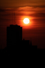 Fototapeta premium sunset in the city