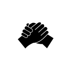 simple handshake logo vector icon