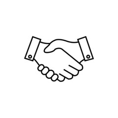 simple handshake logo vector icon