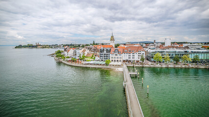 Panorama über Friedrichshafen der Stadt am Bodensee