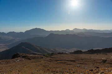Fototapeta na wymiar Egypt, Sinai Mountains on a bright sunny day, beautiful landscape