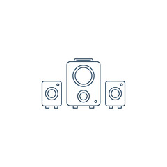 Smart loudspeaker sound box icon vector