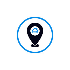 store location pin icon vector