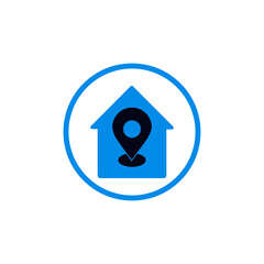 store location pin icon vector