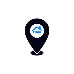 store location pin icon vector