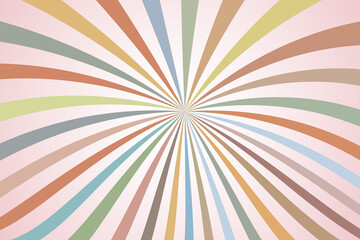 Retro style colorful background pattern vector design. Colorful sun rays pattern vector graphic to use in hipster poster, retro background, old style invitation card design projects.