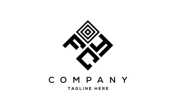 creative square FYC three latter logo vector