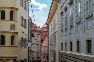 Fototapeta na wymiar Urban landscape, architecture in Graz, Styria, Austria