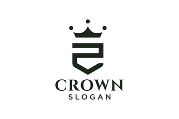 Obraz premium vintage crown logo and letter Z symbol. Modern luxury brand element sign. Vector illustration.