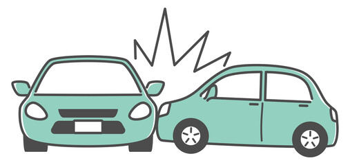 Fototapeta premium simple illustration of car accidents