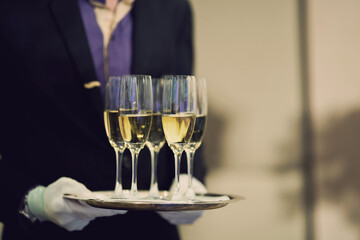 cocktail glass on the table, night party, celebration, glass water
