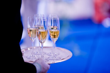 white wine with blur background
