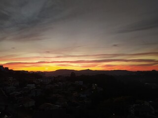 sunset in the mountains