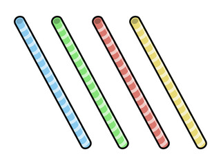 Obraz premium プラスチックストローのイラストセット