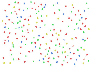 色鮮やかな紙吹雪のイラスト　シンプル　カラフル　パーティ