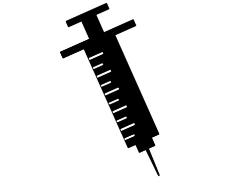 recommend clip art: 注射器のイラスト　シルエット　シンプル　モノクロ