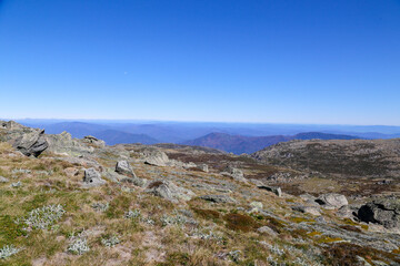 landscape with blue sky
