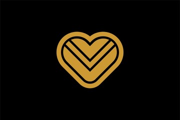 Love logo design, romance abstract icon illustration - Vector