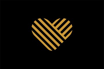 Love logo design, romance abstract icon illustration - Vector