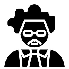 scientist glyph icon