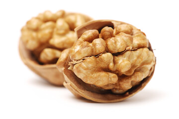walnuts on a white background