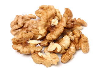 walnuts on a white background