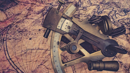A sextant is a marine navigation instrument which is used to measure the angle between two objects.