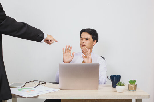 Boss Scolding An Employee In The Office