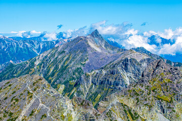 長野県　奥穂高岳から望む絶景