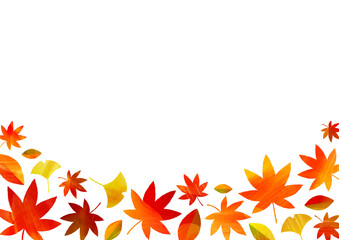 かわいい紅葉の背景素材2