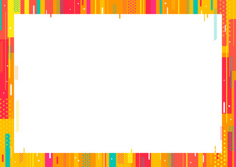 Fototapeta premium ポップなサイバーフレーム オレンジ