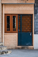 Fototapeta na wymiar Door inside Tsuglagkhang monastery