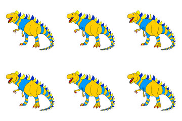 pattern with interesting doodles on colorfil background. Pano. Raster illustration.