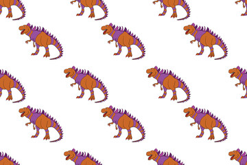 pattern with interesting doodles on colorfil background. Pano. Raster illustration.