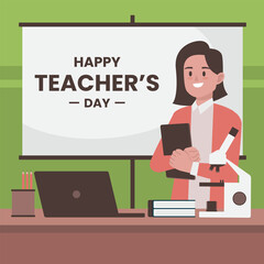 Happy teacher's day illustration