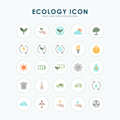 Ecology color flat icon