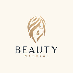 beauty natural template , woman face , logo design inspiration