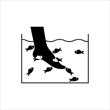 recommend clip art: Fish Pedicure Icon, Foot Treatment Icon, Foot Spa