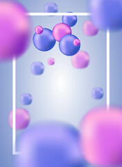 Abstract. Medical or Science background . Colorful molecule background. Vector.