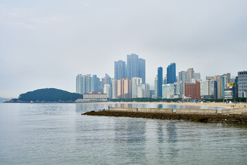 Obraz premium beautiful Haeundae beach in Busan