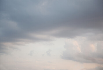 gray clouds against the background of the morning sky, dawn.