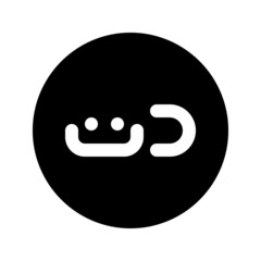 Illustration vector graphic icon of Tunisia Dinar currency. Solid Style Icon. Vector illustration isolated on white background. Perfect for website or application design.