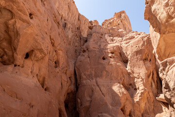 Fototapeta premium Fantastically beautiful landscape in summer in Timna National Park near Eilat, southern Israel.