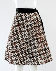 Short skirt with a unique batik motif for women who like ethnic style but still look beautiful and sexy. 