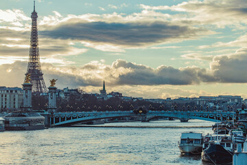 Naklejka premium Bridge Pont Alexandre III, Paris, Europe