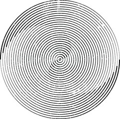 Fototapeta premium Grunge circle logo with lines. Unusual icon Design .Background texture with vector stripes .Geometric shape.