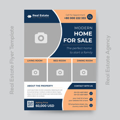 Professional Construction Real Estate Property Sale Promotional Flyer Template