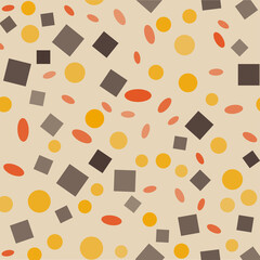 Seamless pattern with different geometric figures. Vector