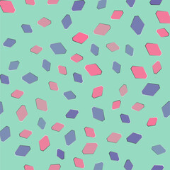 Seamless pattern with different geometric figures. Vector