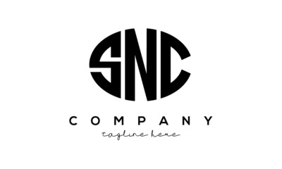 SNC three Letters creative circle logo design	